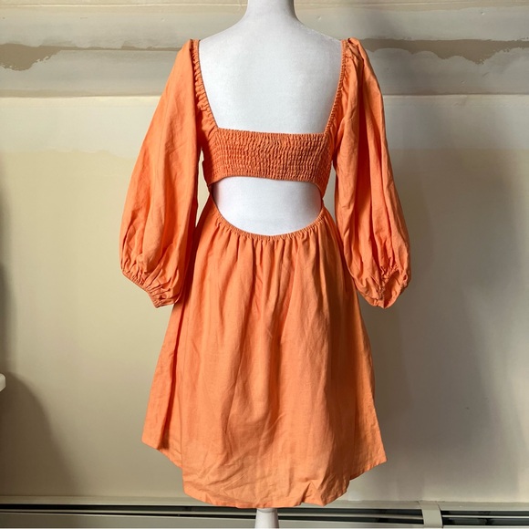 Charlie Holiday Sonny Knot Front Orange Mini Dress size 4 - Picture 10 of 10